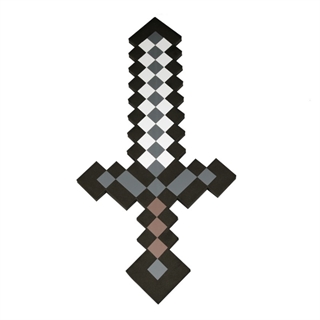 Pixel sværd i sort – 60 cm